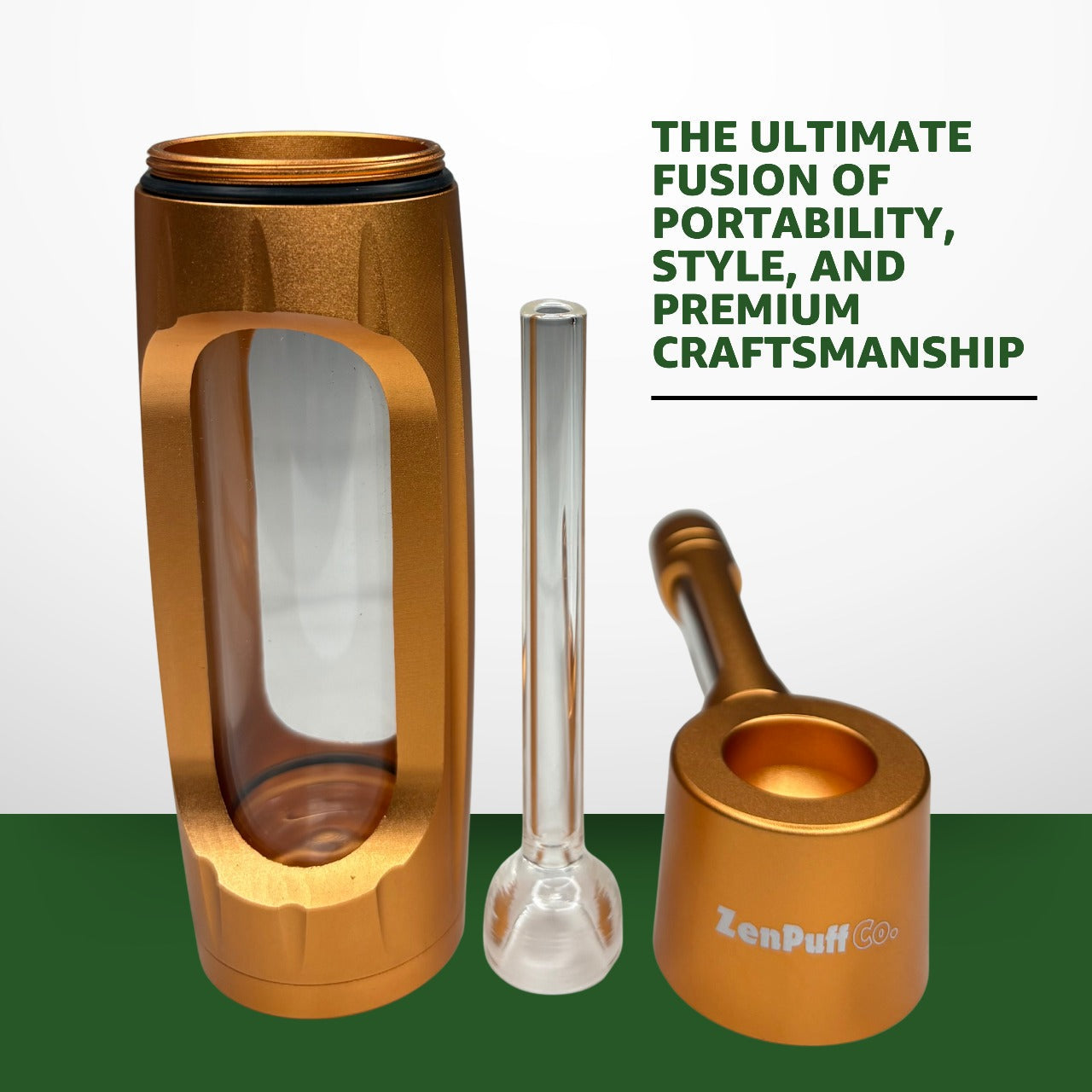 ZenPuff Luxury Aluminum/Glass Water Bottle